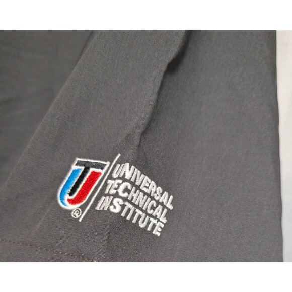Nascar Technical Institute Embroidered Gray Work Shirt XL Button-Up Short Sleeve - Picture 6 of 6